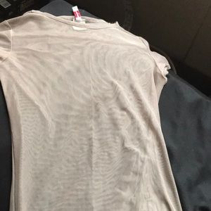 Cream tan color see thru shirt